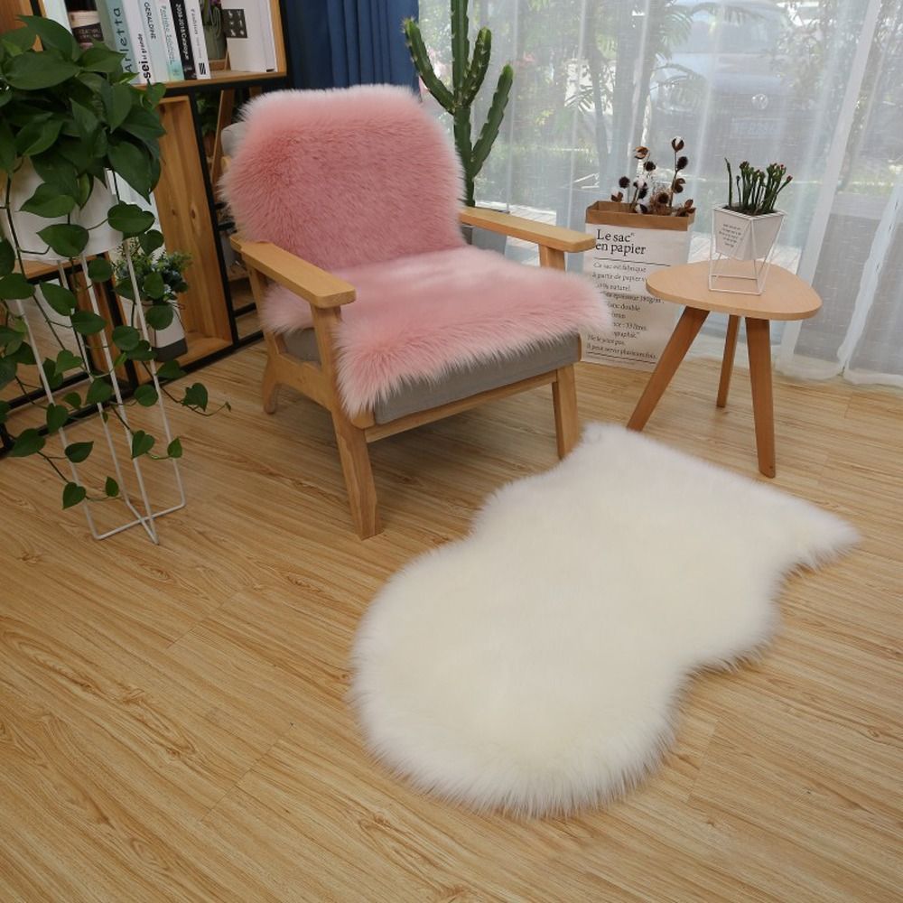 Cow Mat Rubber - Washable Fluffy Shaggy Long Hair Carpet