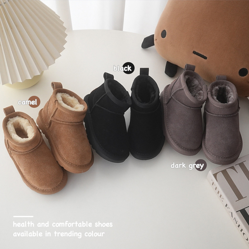 Children Winter Snow Boots Bab - Cow Mat Rubber ulasan dan harga