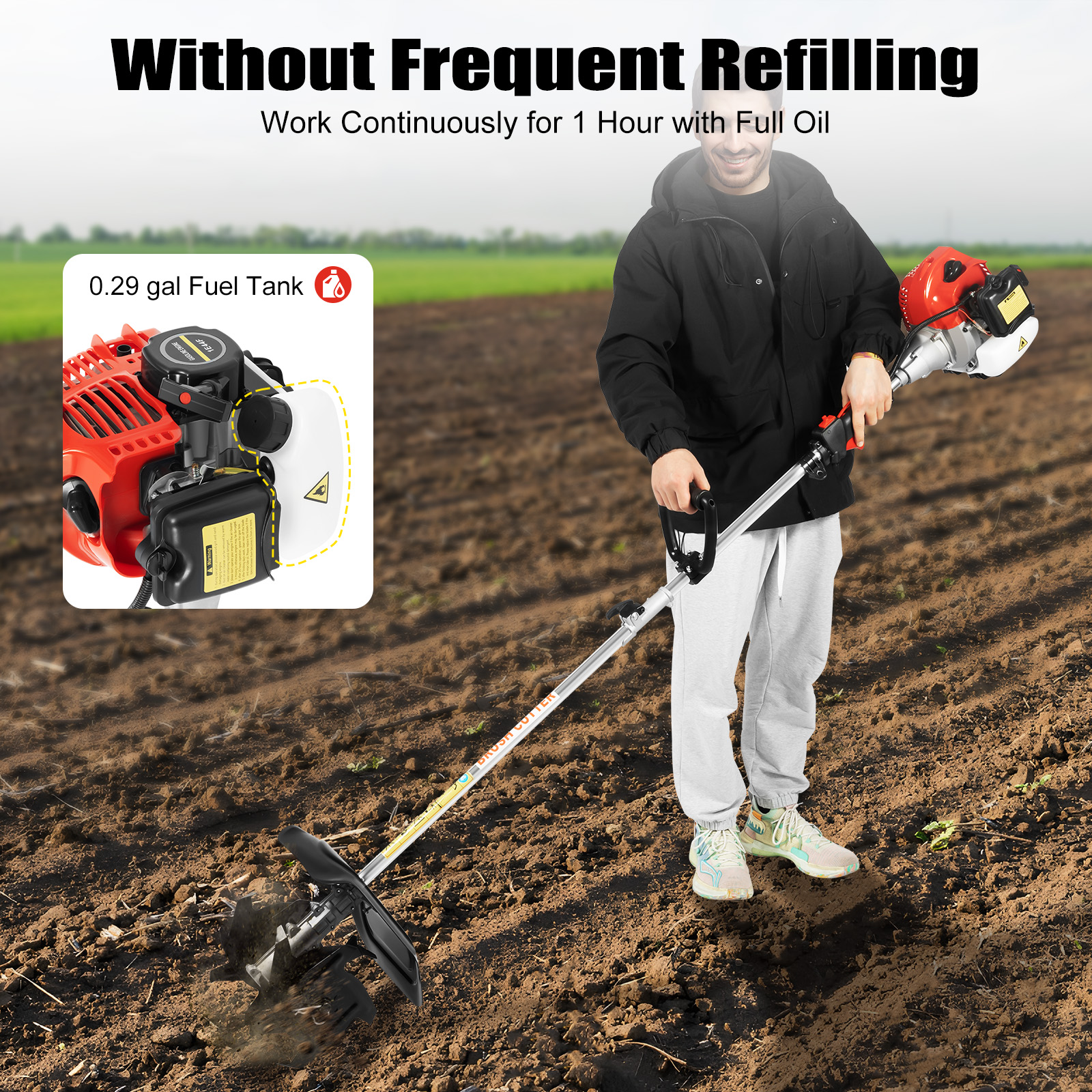 Gas Powered Mini Tiller Cultiv - Soil Tilling Cultivator ulasan dan harga
