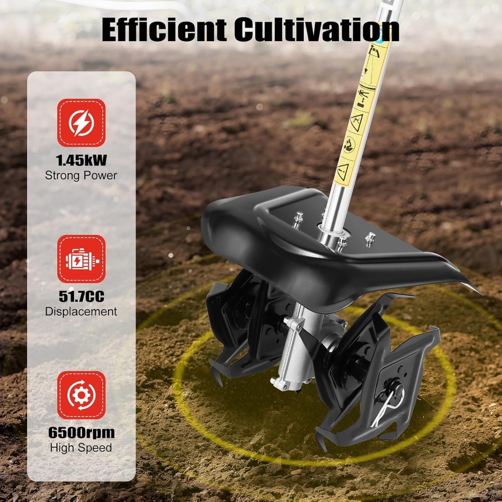 51.7CC 1.45kW Gas Powered Cult - Soil Tilling Cultivator ulasan dan harga