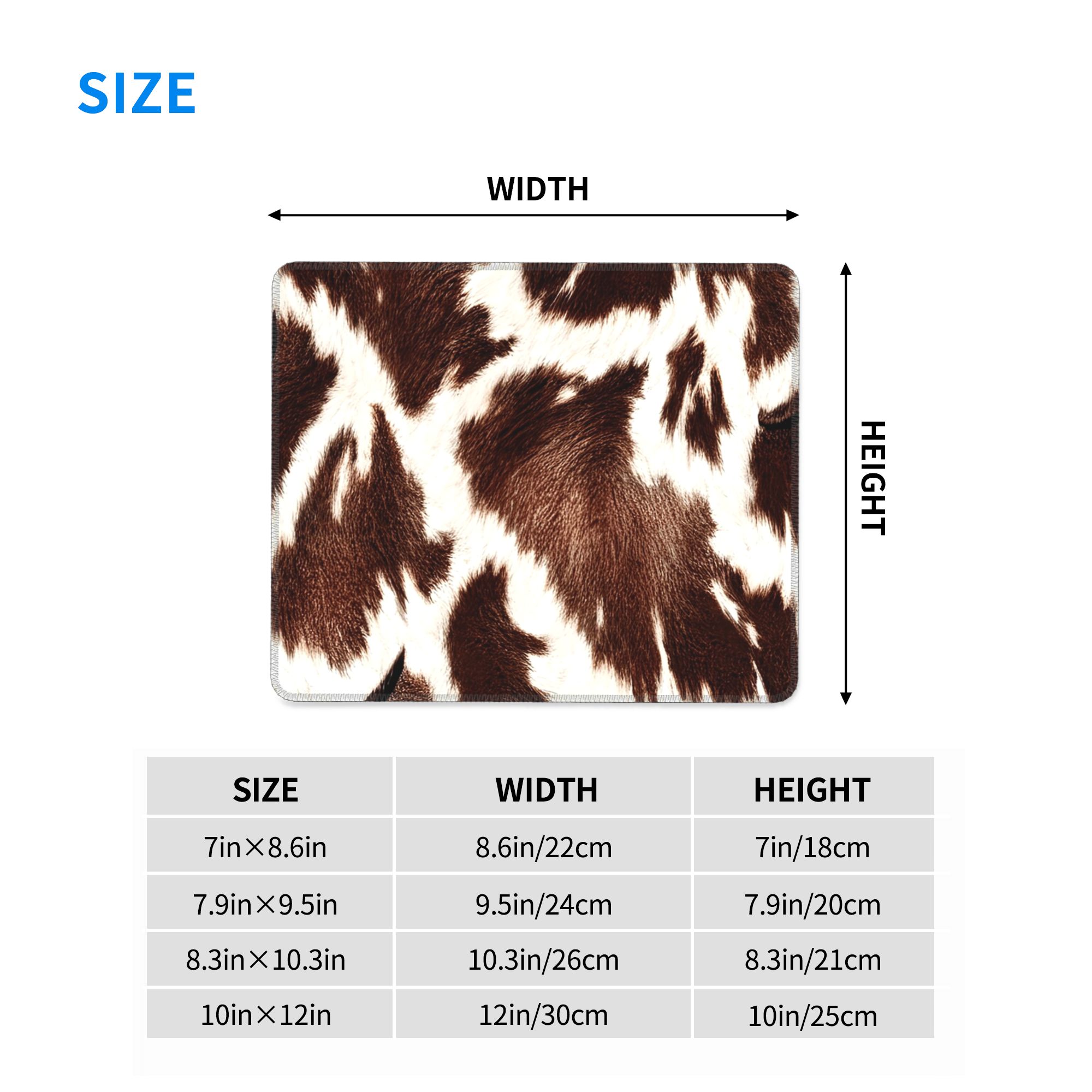 Cow Skin Pattern Mouse Pad Com - Cow Mat Rubber ulasan dan harga