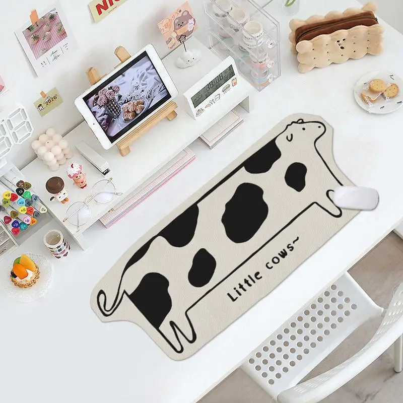 Kawaii Cat Gamer Desk Mat Leat - Cow Mat Rubber ulasan dan harga