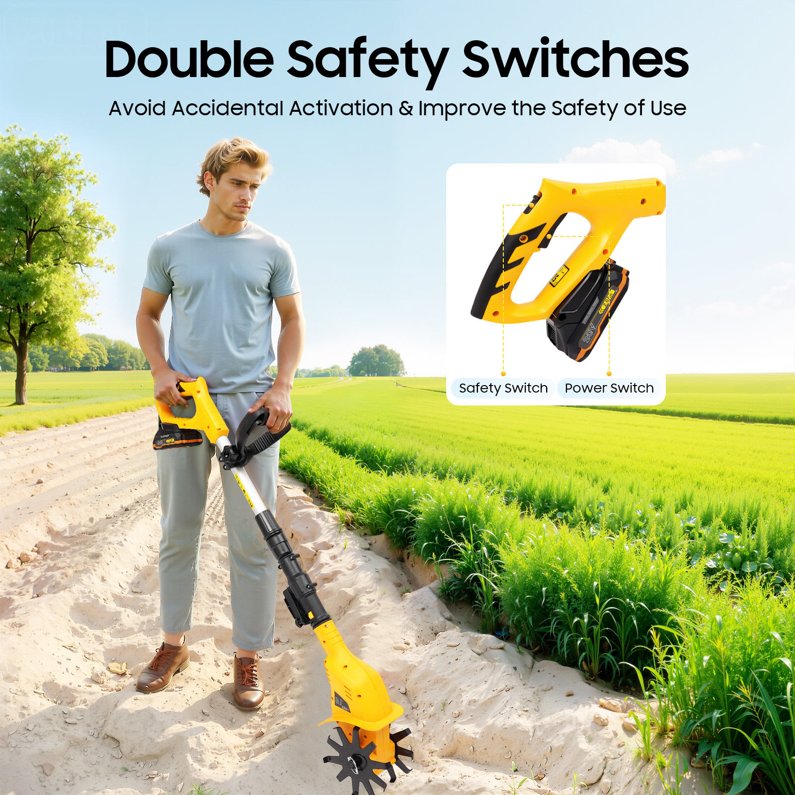 Cordless Tilling Cultivator 20 - Soil Tilling Cultivator ulasan dan harga